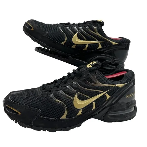 Nike Air Max Torch 4 Mens 9 Running Shoes Sneakers Black/Gold Low CN2159-002