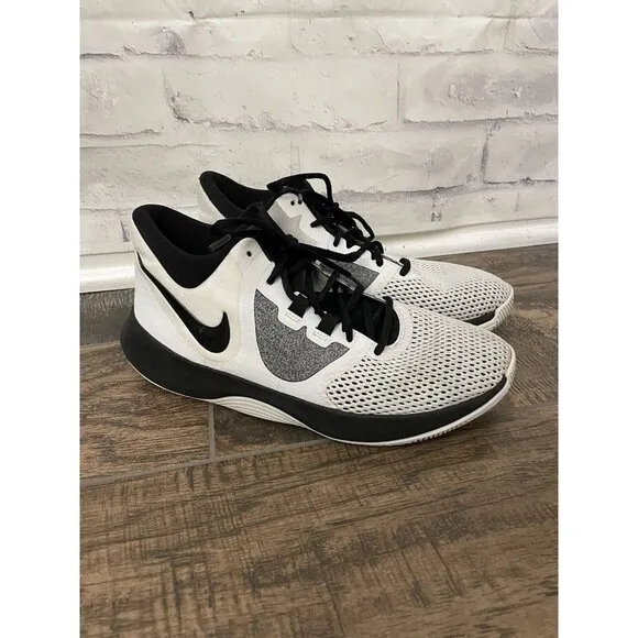 Nike Air Precision ll 2‎ Men’s Size 8.5 White Black AA7069-100 Basketball Shoes