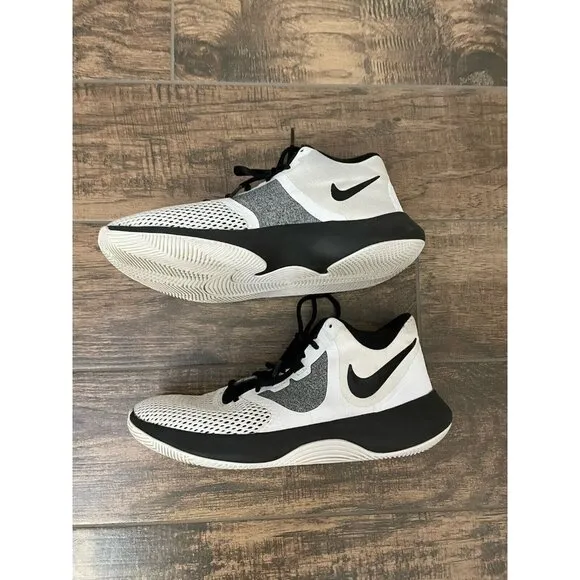 Nike Air Precision ll 2‎ Men’s Size 8.5 White Black AA7069-100 Basketball Shoes