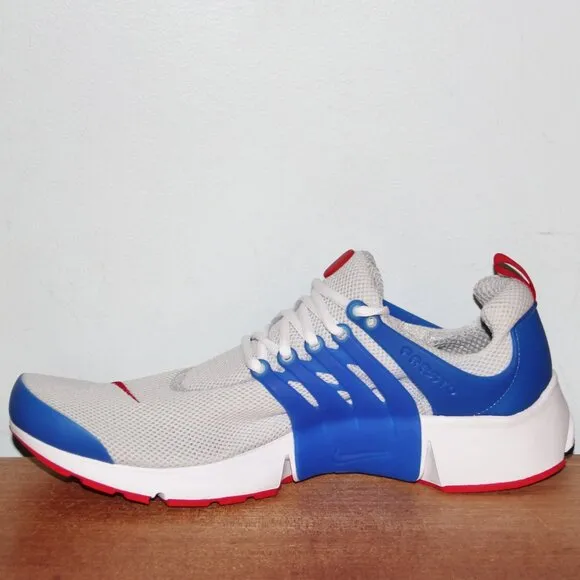 Nike Air Presto Essential Running Shoes Men's 14 Dusty Grey Red Blue