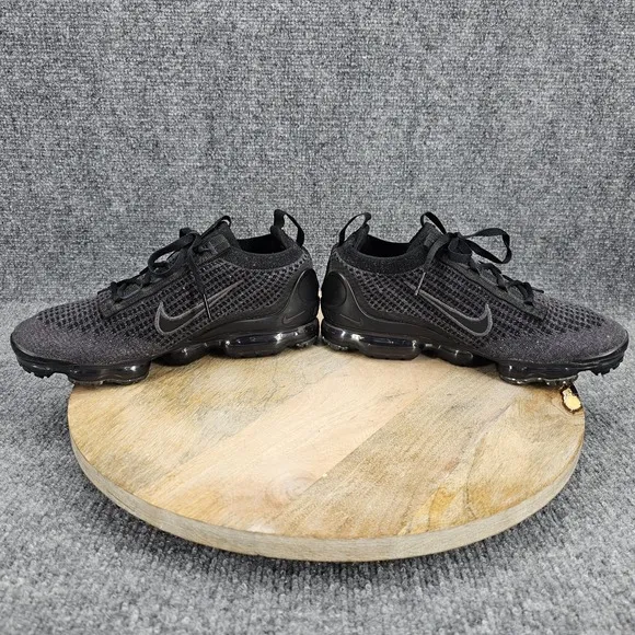Nike Air Vapormax 2021 Flyknit 5Y Womens Size 6.5 Triple Black Shoes DB1550-001