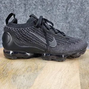 Nike Air Vapormax 2021 Flyknit 5Y Womens Size 6.5 Triple Black Shoes DB1550-001