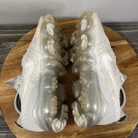 Nike Air VaporMax Women's Size 6.5 Flyknit 3 Platinum Running Shoes AJ6910-100