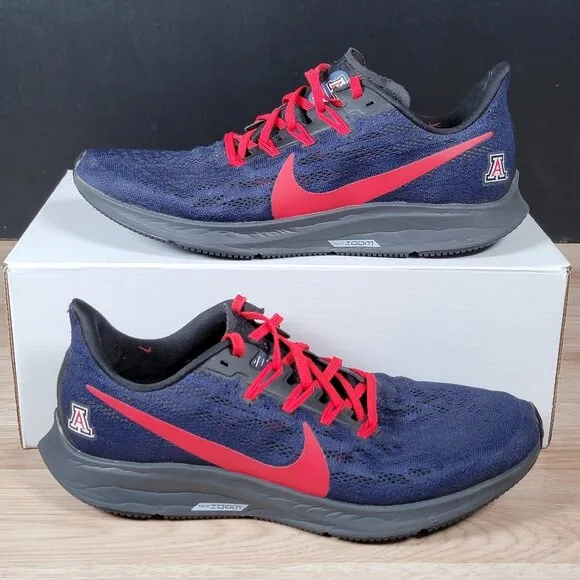 Nike Air Zoom Pegasus 36 Shoes Mens Sz 9.5 Blue Arizona Wildcats Run CI2063-400