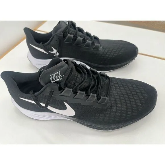 Nike Air Zoom Pegasus 37 Running Shoes Men's Size 13‎ Black White BQ9646-009