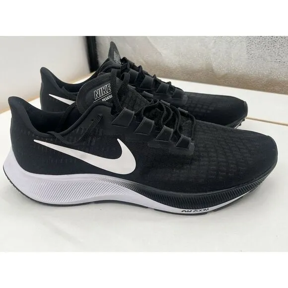 Nike Air Zoom Pegasus 37 Running Shoes Men's Size 13‎ Black White BQ9646-009