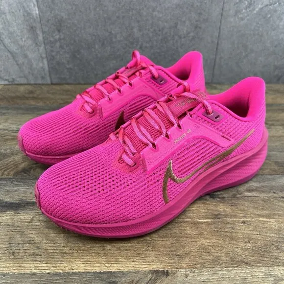 Nike Air Zoom Pegasus 40 Size 6.5 Womens Fierce Pink Metallic Red Bronze Shoes