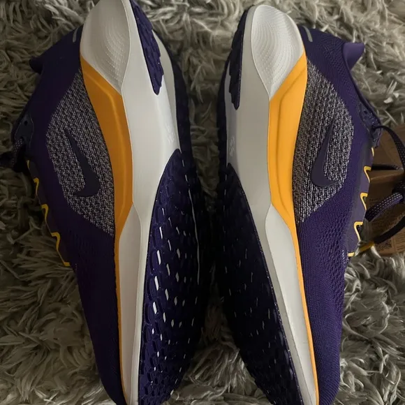 Nike Air Zoom Pegasus 41 Mens College Road Running Shoes LSU Sz 10 Purple/Gold