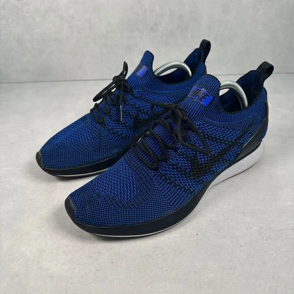 Nike Air Zoom Shoes Men 10 Blue Mariah Flyknit Racer Running Sneakers 918264-007
