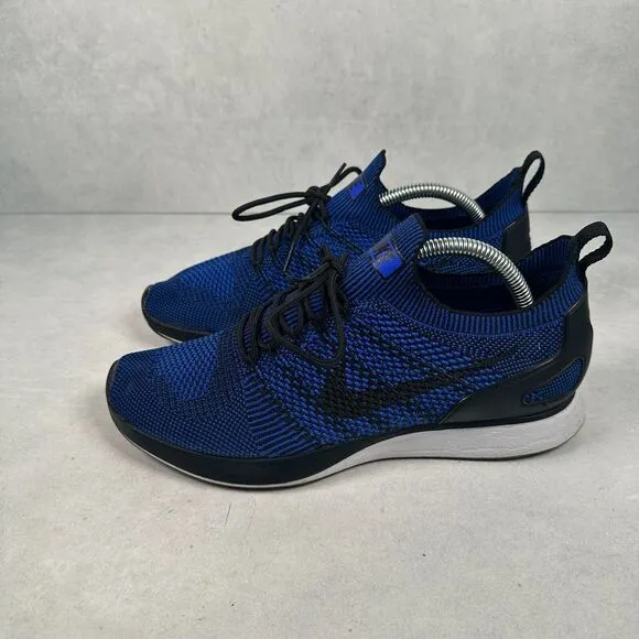 Nike Air Zoom Shoes Men 10 Blue Mariah Flyknit Racer Running Sneakers 918264-007