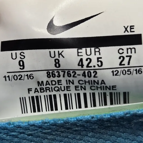 Nike Air Zoom Vomero 12 Mica Blue Men's Running Shoes Size 9