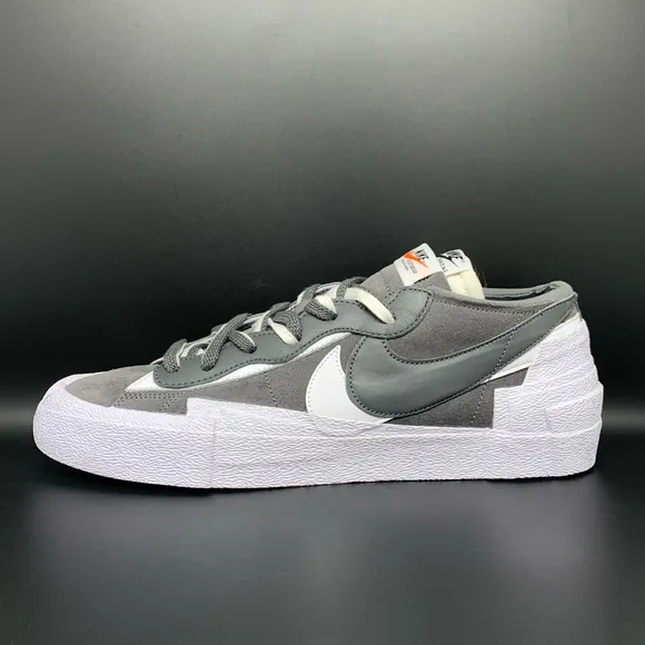 Nike Blazer Low Sacai Iron Gray Running Shoes Men's Sz 13