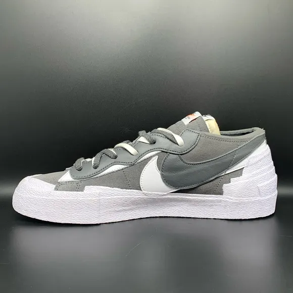 Nike Blazer Low Sacai Iron Gray Running Shoes Men's Sz 13