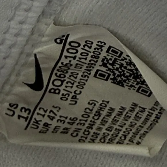 Nike Blazer Mid 77 Mens US 13 Leather Shoes Sneakers White Black Basketball