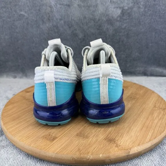 Nike Boys Air Vapormax Flyknit 3 Size 6Y Shoes Gray Blue Running Sneakers