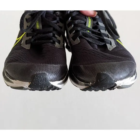 Nike Boys Air Zoom Pegasus 38 Size 7Y CZ4178-005 Black Gray Running Shoes