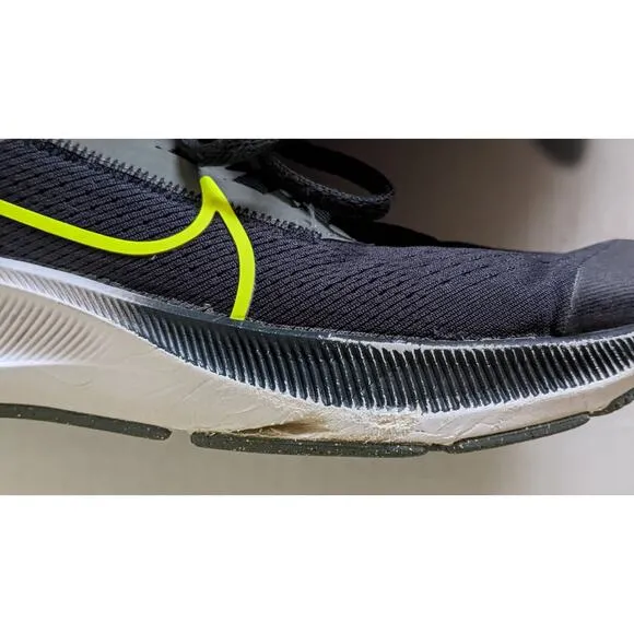 Nike Boys Air Zoom Pegasus 38 Size 7Y CZ4178-005 Black Gray Running Shoes