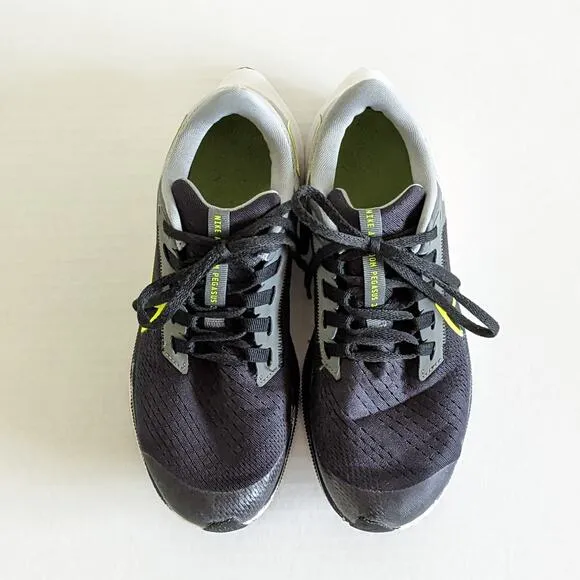 Nike Boys Air Zoom Pegasus 38 Size 7Y CZ4178-005 Black Gray Running Shoes