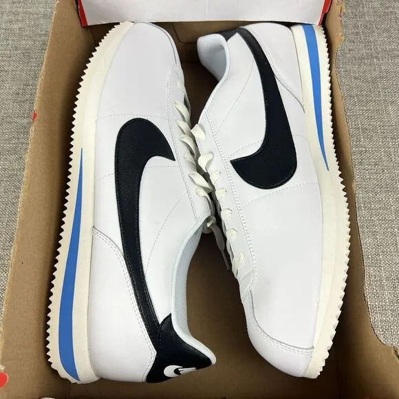 Nike Cortez '23 Shoes White Black Photo Blue New  DM4044-100 Men's Size 15