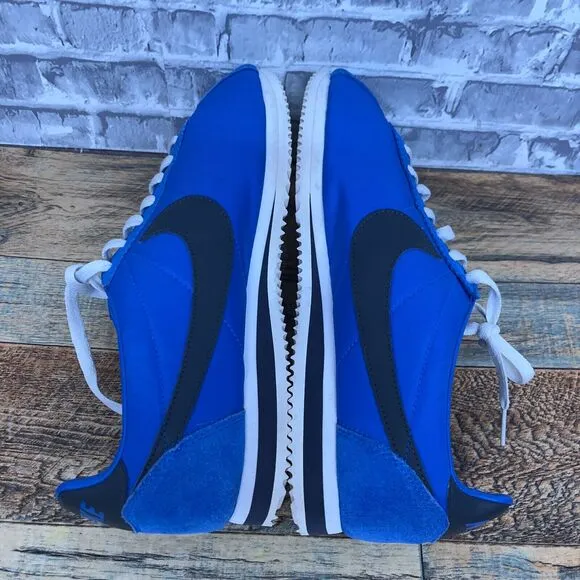 Nike Cortez Basic Nylon Blue White 2012 Running Shoes 488291-409 Mens Size 10.5