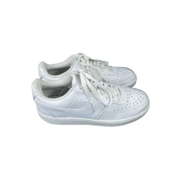 Nike Court Vision Low CD5434-100 Triple White AF1 Sneakers Womens SZ 9.5
