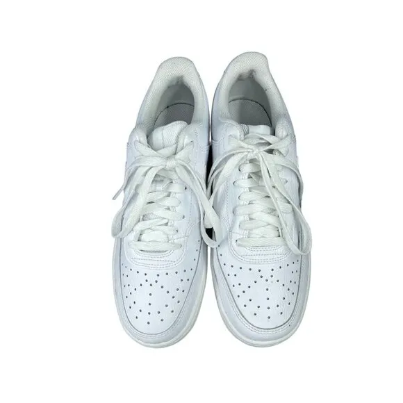 Nike Court Vision Low CD5434-100 Triple White AF1 Sneakers Womens SZ 9.5