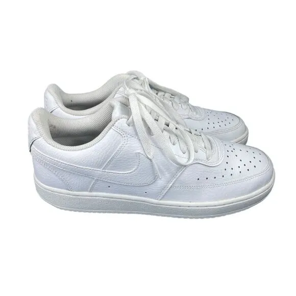 Nike Court Vision Low CD5434-100 Triple White AF1 Sneakers Womens SZ 9.5