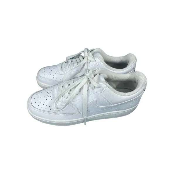 Nike Court Vision Low CD5434-100 Triple White AF1 Sneakers Womens SZ 9.5