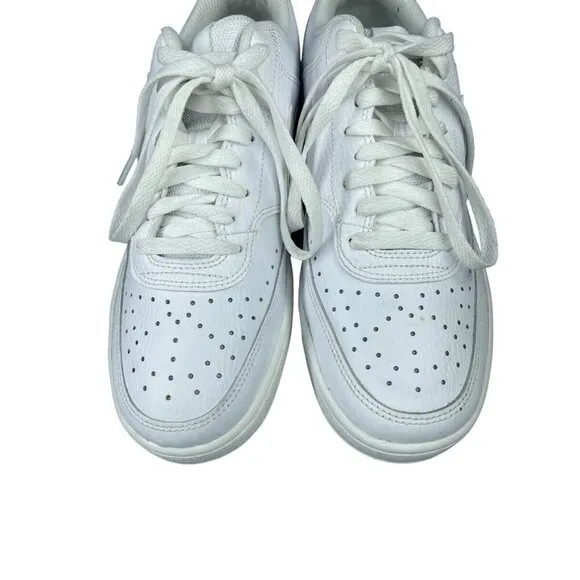 Nike Court Vision Low CD5434-100 Triple White AF1 Sneakers Womens SZ 9.5
