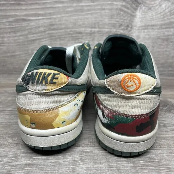 Nike Dunk Low GS SE Sail Kids Sneakers Camo Youth Size 3.5 Shoes DB1909-100