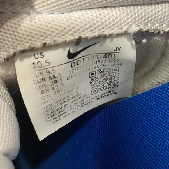 Nike Dunk Low Racer Blue White Sneakers Shoes Men's 10.5