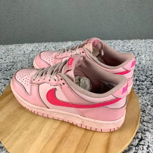 Nike Dunk Low Sneaker GS Kids 4Y/Womens 5.5 Triple Pink‎ Barbie Shoes DH9765-600