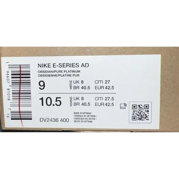 Nike E-Series AD Mens Athletic Shoes Sneakers Size 9 Obsidian Navy Blue White