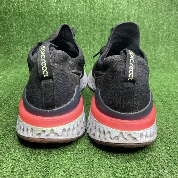 Nike Epic React Flyknit 2 Mens Size 13 Black Running Shoes Sneakers BQ8928-003