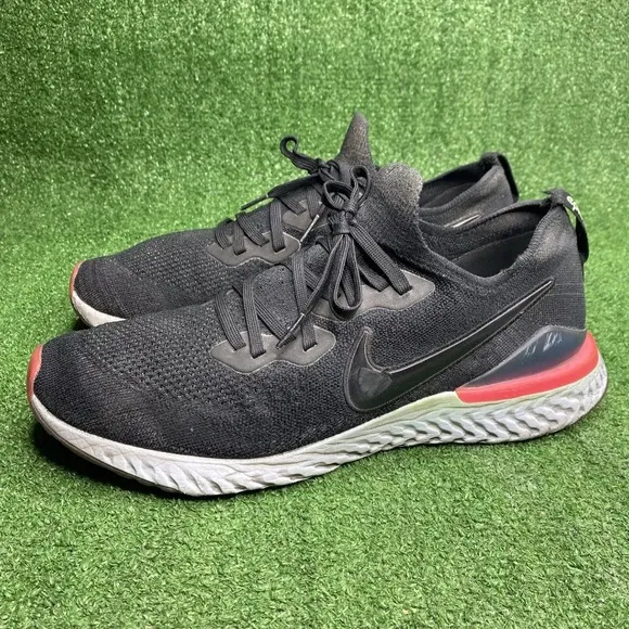 Nike Epic React Flyknit 2 Mens Size 13 Black Running Shoes Sneakers BQ8928-003