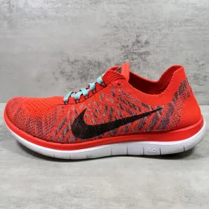 Nike Free 4.0 Flyknit Running Shoes - Women's Size 8 - Orange