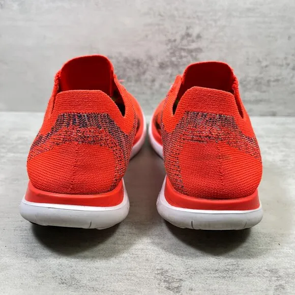 Nike Free 4.0 Flyknit Running Shoes - Women's Size 8 - Orange