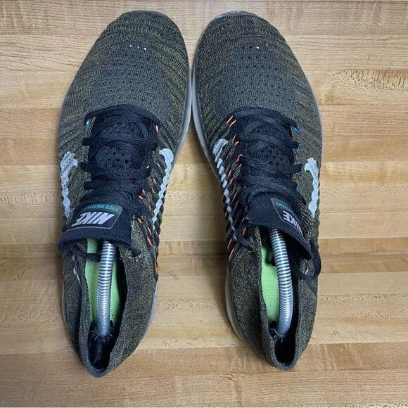 Nike Free RN Flyknit Mens Size 11 US Olive Green Running Shoes Athletic Sneakers