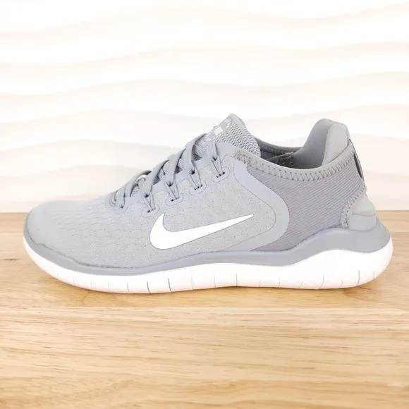 Nike Free Run 2018 Sneakers Mens Size 8 Wolf Gray Running Shoes 942836-003