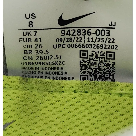 Nike Free Run 2018 Sneakers Mens Size 8 Wolf Gray Running Shoes 942836-003