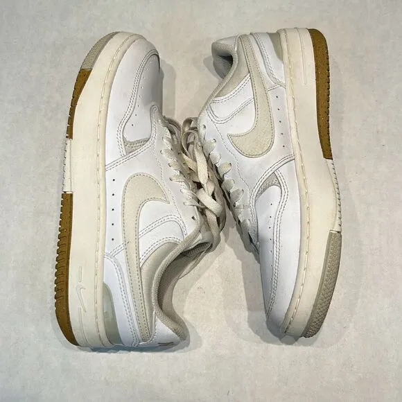 Nike Gamma Force Womens Sneakers White Beige Sz 8 Tennis Shoes