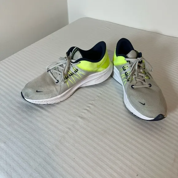Nike Gray and Neon Yellow Running Shoes