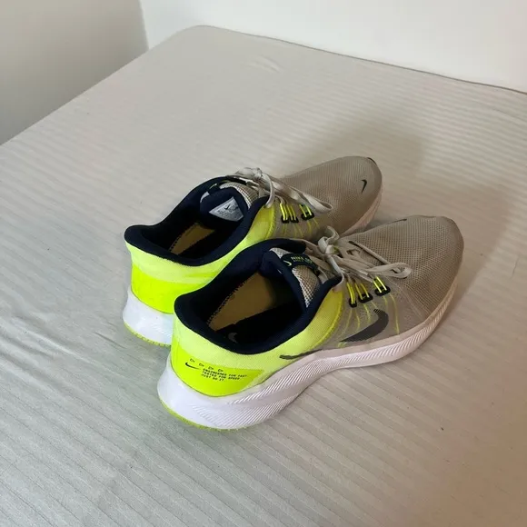Nike Gray and Neon Yellow Running Shoes