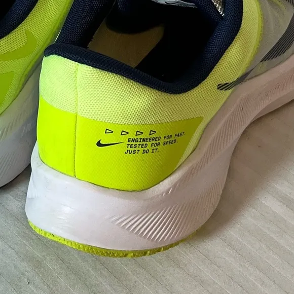 Nike Gray and Neon Yellow Running Shoes