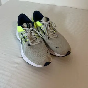 Nike Gray and Neon Yellow Running Shoes