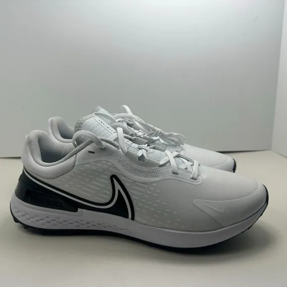 Nike Infinity Pro 2 Spikeless Golf Shoes White Black Men Size DJ5593-115