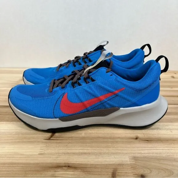 Nike Juniper Trail 2 Trail running hiking shoes Mens 10.5 Light photo blue Red