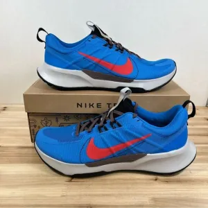 Nike Juniper Trail 2 Trail running hiking shoes Mens 10.5 Light photo blue Red