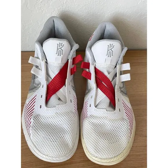 Nike Kyrie Flytrap 5 White Red Grey Basketball Shoes Sneakers
