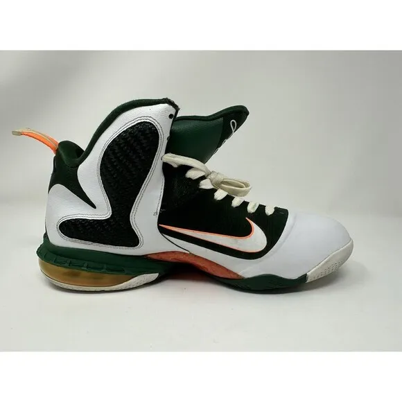 Nike Lebron James 9 Miami Hurricanes 2011 Sneakers Shoes Size 11.5 READ